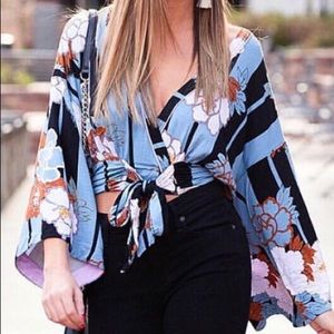 Free people faux wrap top. Size XS